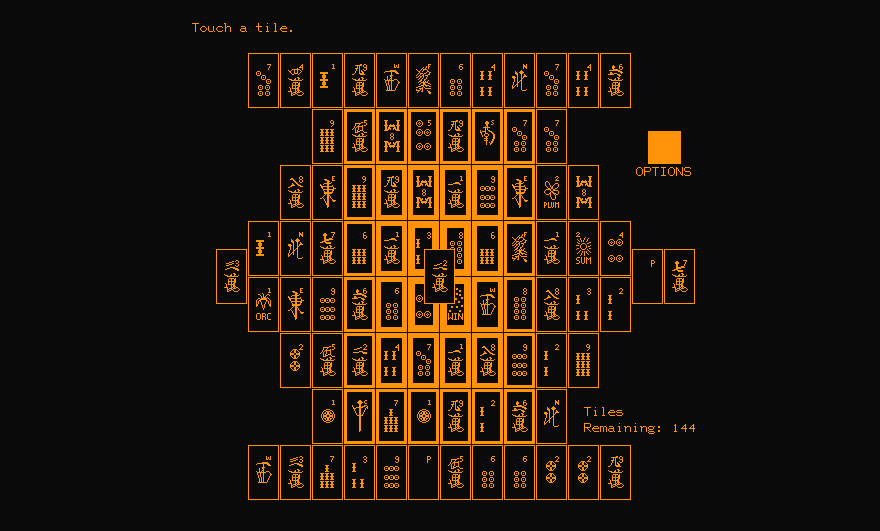 Mah-Jongg (1981) running on the PLATO system